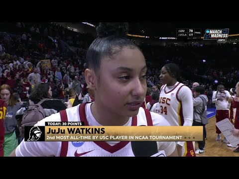 JuJu Watkins says USC making Elite 8 is a ‘moment I dreamed of’ | ESPN College Basketball video clip