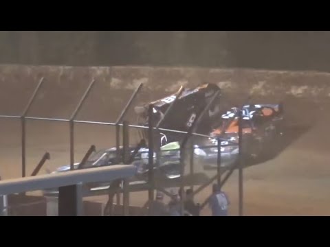 Flip in Stock 4b at Winder Barrow Speedway 8/10/2024 - dirt track racing video image