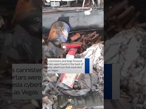 Fireworks and gas cannisters found in Tesla after explosion outside Trump hotel