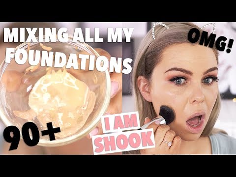 MIXING ALL MY FOUNDATIONS TOGETHER (90+ FOUNDATIONS) - UChplUdodMCdfZfmTQbRhNWw