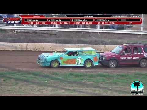 Full Show - Donnie Watson Memorial Races - Crawford County Speedway July 20th 2024 - dirt track racing video image