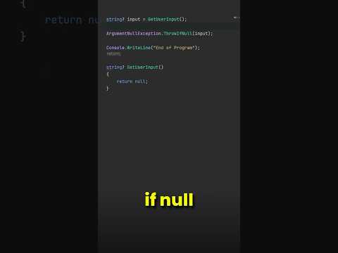 One line to handle null in C#