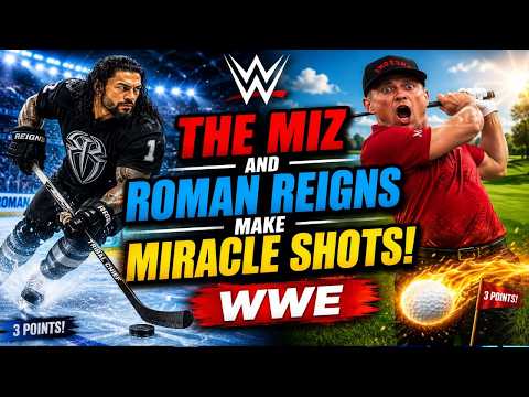 The MIZ & Roman Reigns hit CRAZY Shots HOCKEY & GOLF Fanatics ! WWE