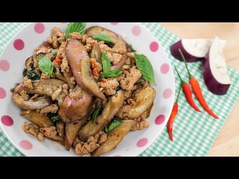 Eggplant w/ Basil & Chili Paste Stir-Fry Recipe มะเขือยาวผัดพริกเผา - Hot Thai Kitchen! - UC27C_HWo-UmKkdWGsRJZ8EA