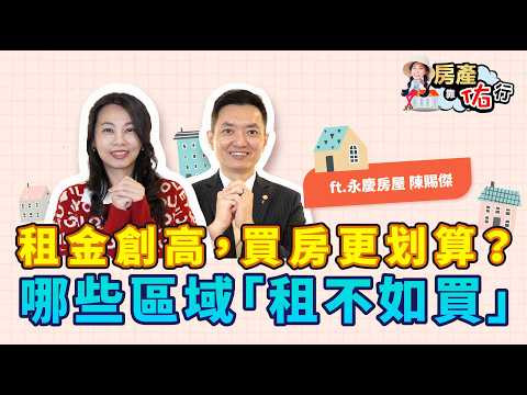 租金漲不停，哪些區域「租不如買」？評估方式一次解析｜永慶陳賜傑、佑佑｜房產靠佑行