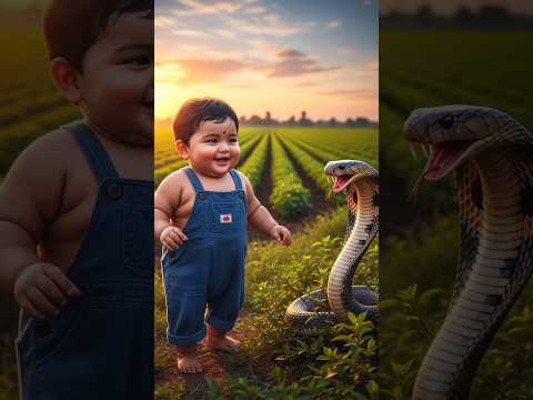 "Hero Monkey Saves a Child from Deadly Cobra"#youtubeshorts #ai #monkey #viralvideo #emotionalstory