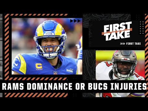 Was the Rams' win more about Stafford's dominance or Bucs' injuries? First Take debates video clip