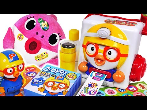 Pororo sticker maker Toys Play!The Baby Shark did a good thing! Give a Pororo sticker! #PinkyPopTOY