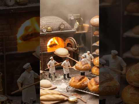 【ミニチュア】パン作り職人の裏側#ミニチュア #可愛い #パン屋さん #パン屋 #裏側シリーズ