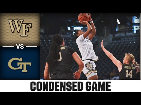 Wake Forest Vs Georgia Tech Condensed Game 2023 24 ACC Women S