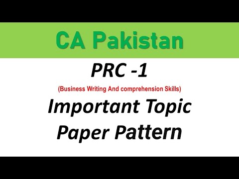 CA PRC 1 Business Writing and Comprehension Skills (BWCS)  Important Topics|| Paper pattern||