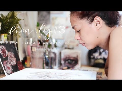 enon art vlog #3 | How I Package My Paintings