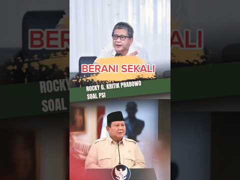 ROCKY GERUNG KRITIK PRABOWO #rockygerung