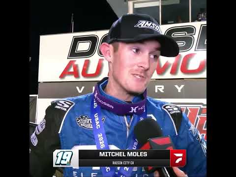 🏁 Mitchel Moles gets his first rifle in the #USAC Tony Hulman Classic Wednesday at Terre Haute. 🏆 - dirt track racing video image