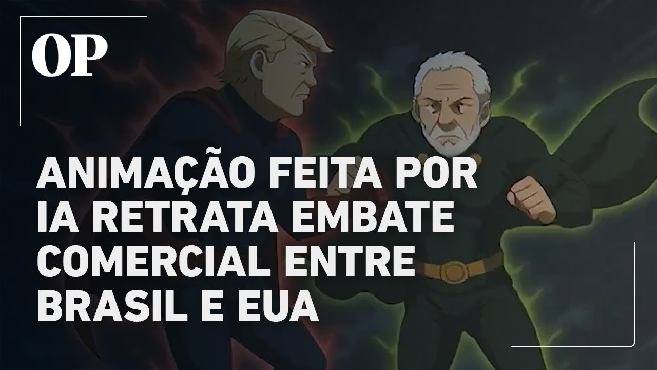 Lula e os Brics contra o Império das Tarifas anime põe Trump e Bolsonaro como vilões e viraliza