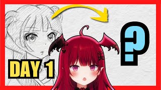 Day 1/30 Day Drawing Challenge! + DRAWING YOU! 😈