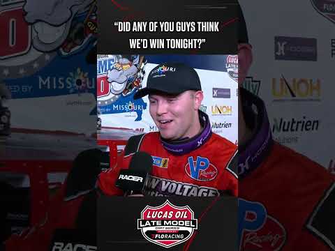 🤣 Bobby Pierce and crew weren't feeling too confident prior to their Show-Me 100 victory. #LucasDirt - dirt track racing video image