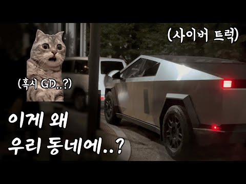 퇴근 길에 사이버 트럭 직관했습니다 (야간 트래픽 모니터링 / 구독자와의 만남 / 특별한 판뚜 굿즈)