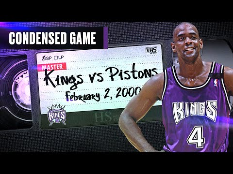 Webber GOES OFF in highlight-filled return to Detroit | Kings vs Pistons 2.2.2000 video clip