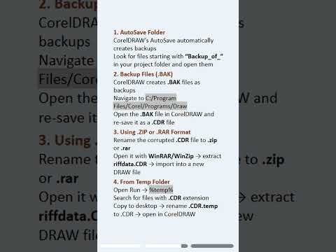 Recover lost or corrupted CorelDRAW (.CDR) files easily! #coreldraw #recovery