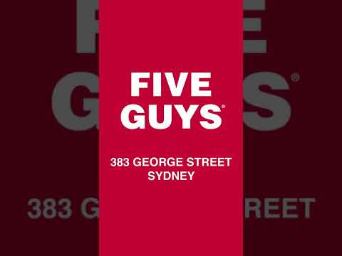 FIVE GUYS George Street, Australia | Restaurant Design | Designed By Design Partnership Australia