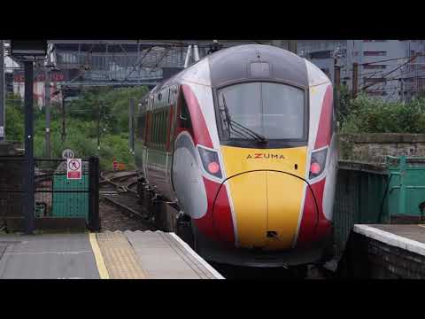 3 Class 801s pass through Finsbury Park Station on their way to London Kings Cross (19/06/21)