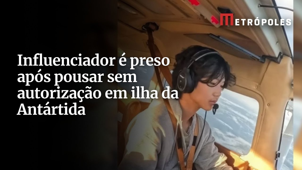 Influenciador é preso após pousar sem autorização em ilha da Antártida