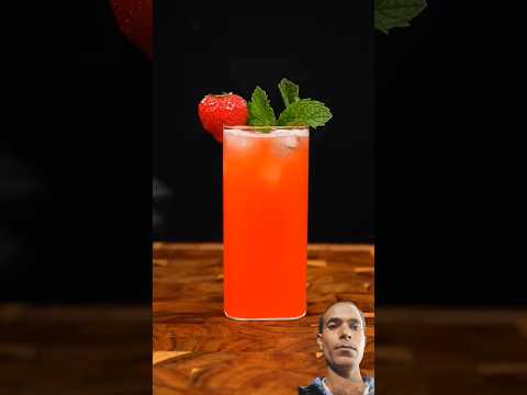 strawberry Ginger mix cocktail 🍸 #shorts #trending #viral #video