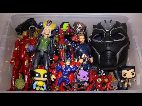 Marvel Toy Box: Avengers Action Figures, Black Panther, Spider-Man, Iron Man and More