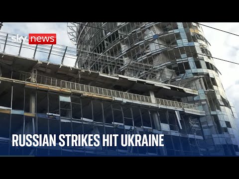 Sky News at scene of Russian strike that hit Ukrainian capital Kyiv