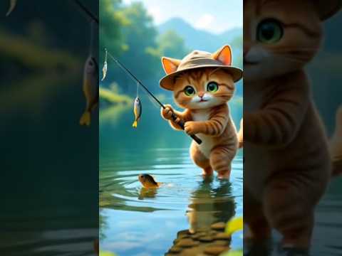 Cat Cooking Fish #shorts #QuietCartoon #shortvideo #shortsfeed #cat #cooking #cookingcat