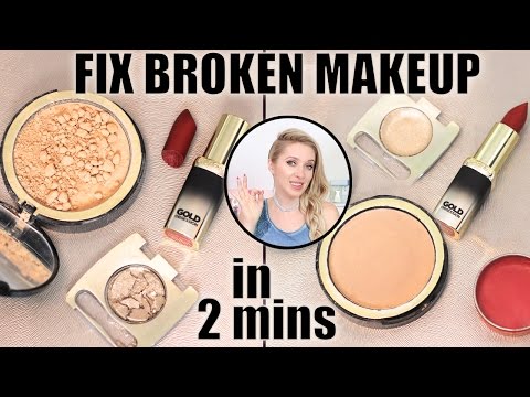 How to FIX broken makeup in 2 mins: eyeshadows, powder, lipstick! Life-changing makeup hack: - UCeRF3k69cJnxB87lwk9KbrA