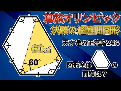 【算数オリンピックの難問図形】あなたは解ける？決勝戦のヒラメキ図形問題【小学生が解く算数】