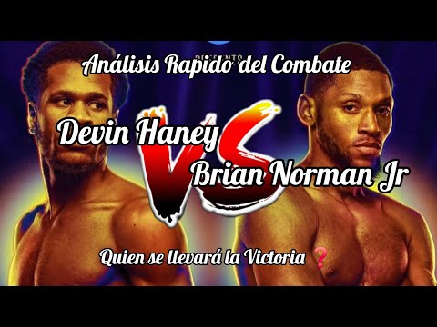 Análisis del Combate:Devin Haney vs Brian Norman Jr🥊Quien se lleva la Victoria❓️