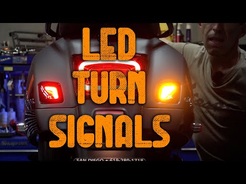 Install Koso Smoked LED Turn Signal Kit on a 2023-2024 Vespa GTS 300