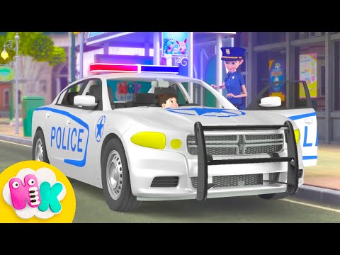 En Politibil 🚓 Kjøretøy Sanger for Barn & Babyer | Kompilasjon av Norske Sanger | HeyKids