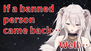 How does Shishiro Botan feel if a banned peson came back to see her st