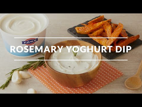 Rosemary Yoghurt Dip with Roasted Sweet Potatoes