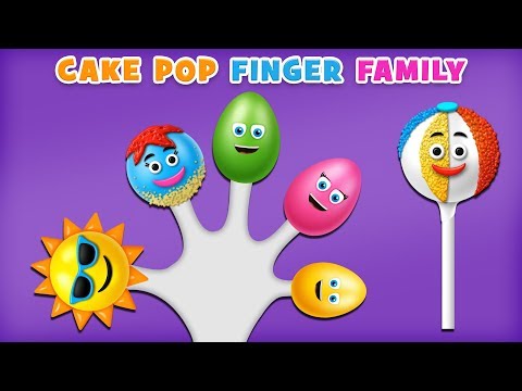 Fun Cake Pop Finger Family with Surprise Eggs