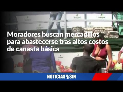 Moradores de la capital buscan mercadillos para abastecerse tras altos costos de canasta básica