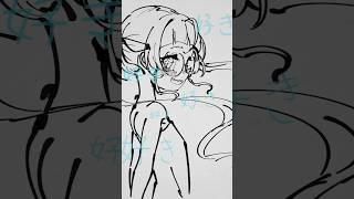 カイコっぽく描いてみた💔 #佐佐咲キキ #イラスト #deco27