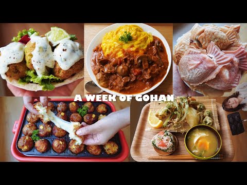 [A week of meals🌿] Edamame Falafel/ Wild greens Tempura/ Escape from the city/Cherry blossom Taiyaki