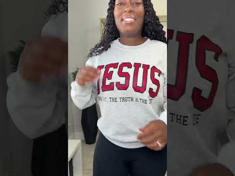Wearing my faith loud and proud! [t This Jesus sweatshirt is a whole vibe-cozy, bold, and a reminder