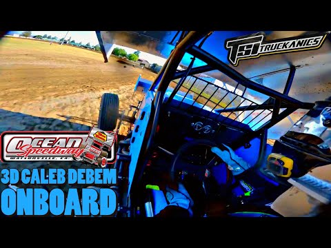 3D Caleb Debem ONBOARD | Taco Bravo 360 Sprint Car | Ocean Speedway | July 7th, 2023 - dirt track racing video image