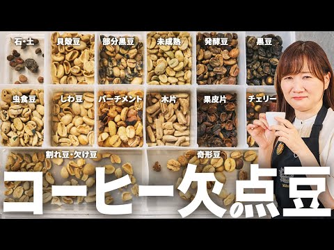 【検証】コーヒーの⽋点⾖があると味わいにどのくらい影響する？【ブラジル鑑定⼠と徹底⽐較】