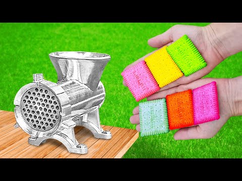 EXPERIMENT COLORFUL ICE CREAM vs MEAT GRINDER #6