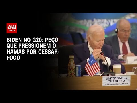 Biden no G20: Peço que pressionem o Hamas por cessar-fogo | BASTIDORES CNN