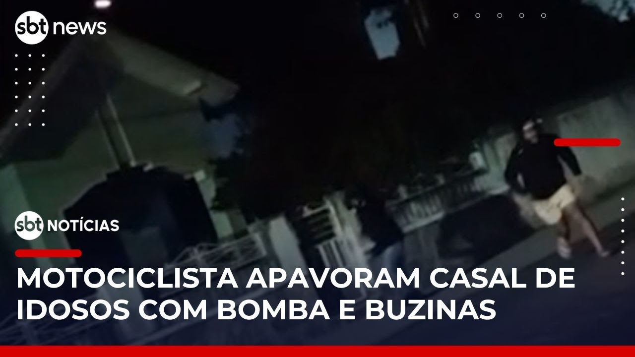 Motoboys jogam bomba em casa de idosos após confusão com entrega no RJ | #SBTNotícias