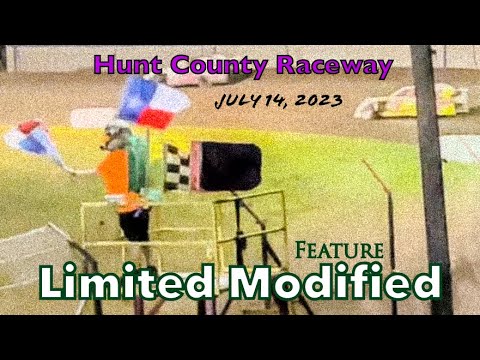 Limited Modified Feature - Hunt County Raceway - Greenville, Texas  - July 14, 2023 - dirt track racing video image