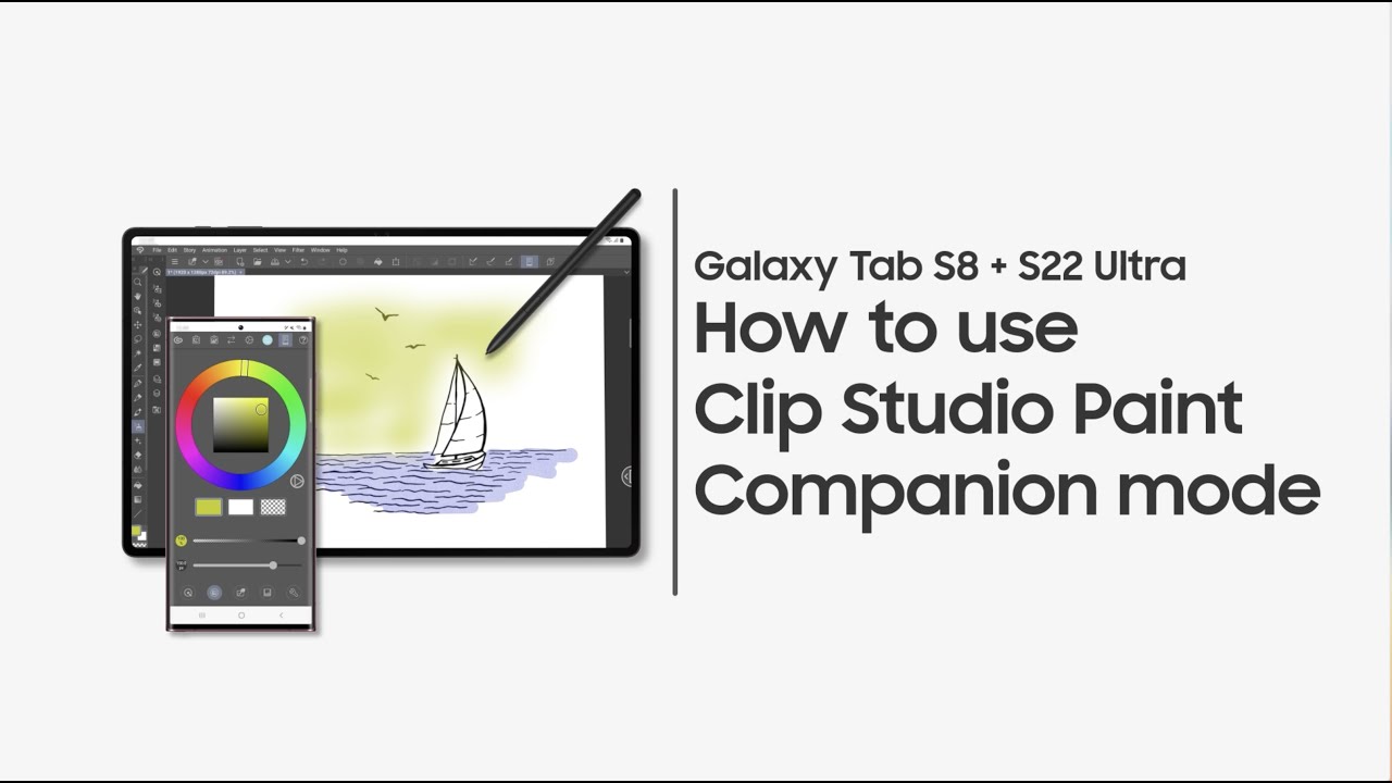 Galaxy S22 Ultra: How to use Clip Studio Paint Companion mode | Samsung